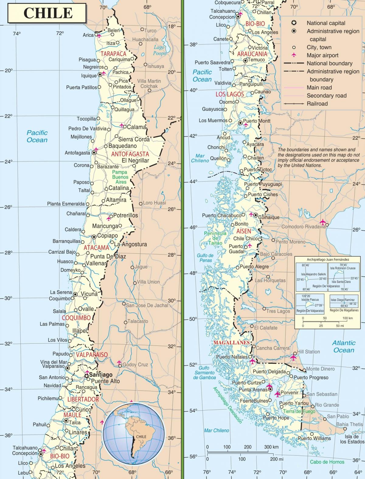 mapa de Chile