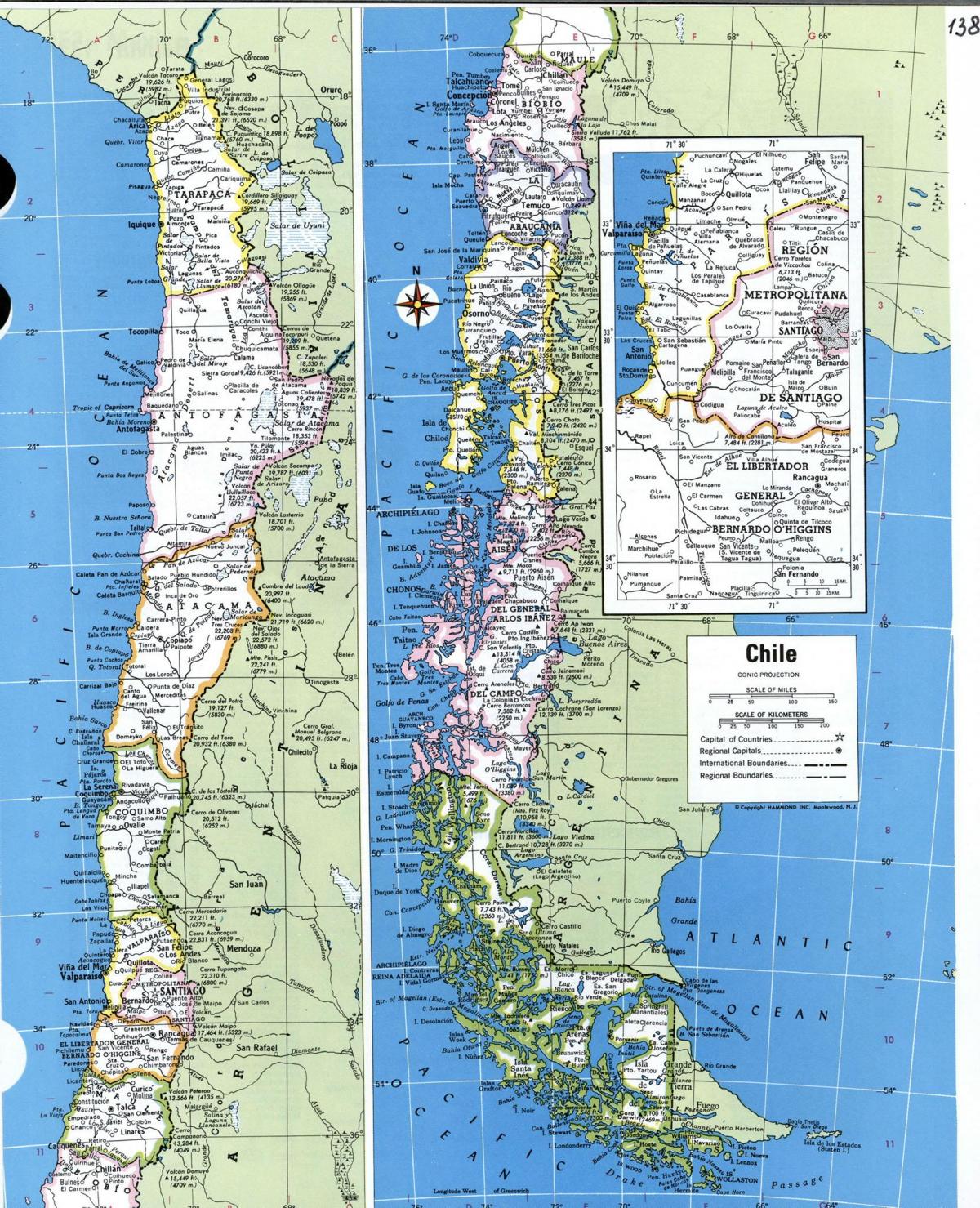 Mapa zehatza Chile