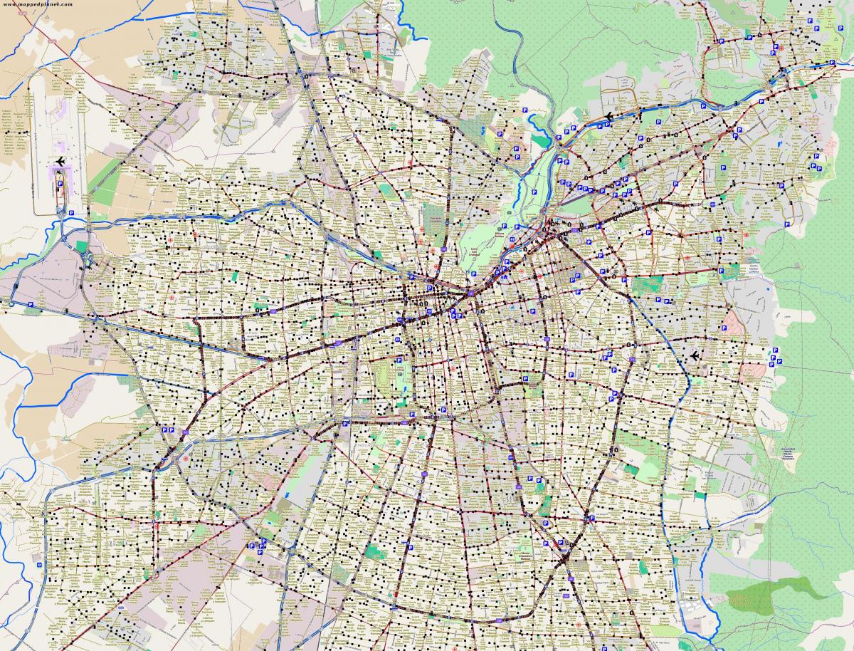 hiriaren mapa santiago Chile