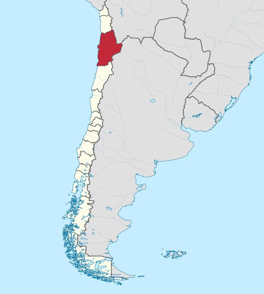 Mapa antofagasta Chile