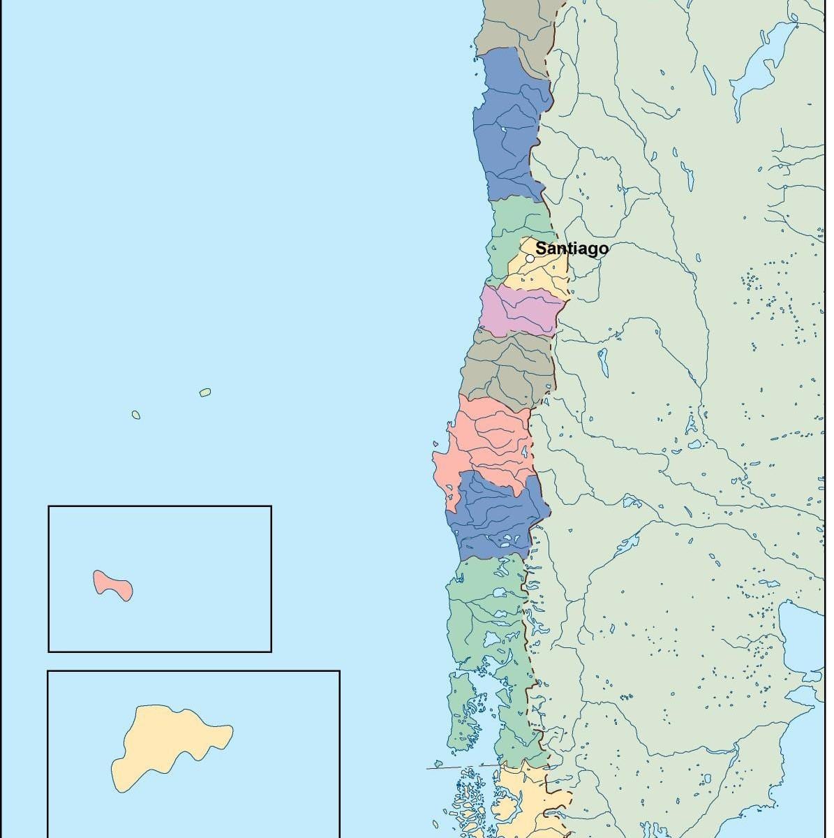 Mapa Txile bektorea