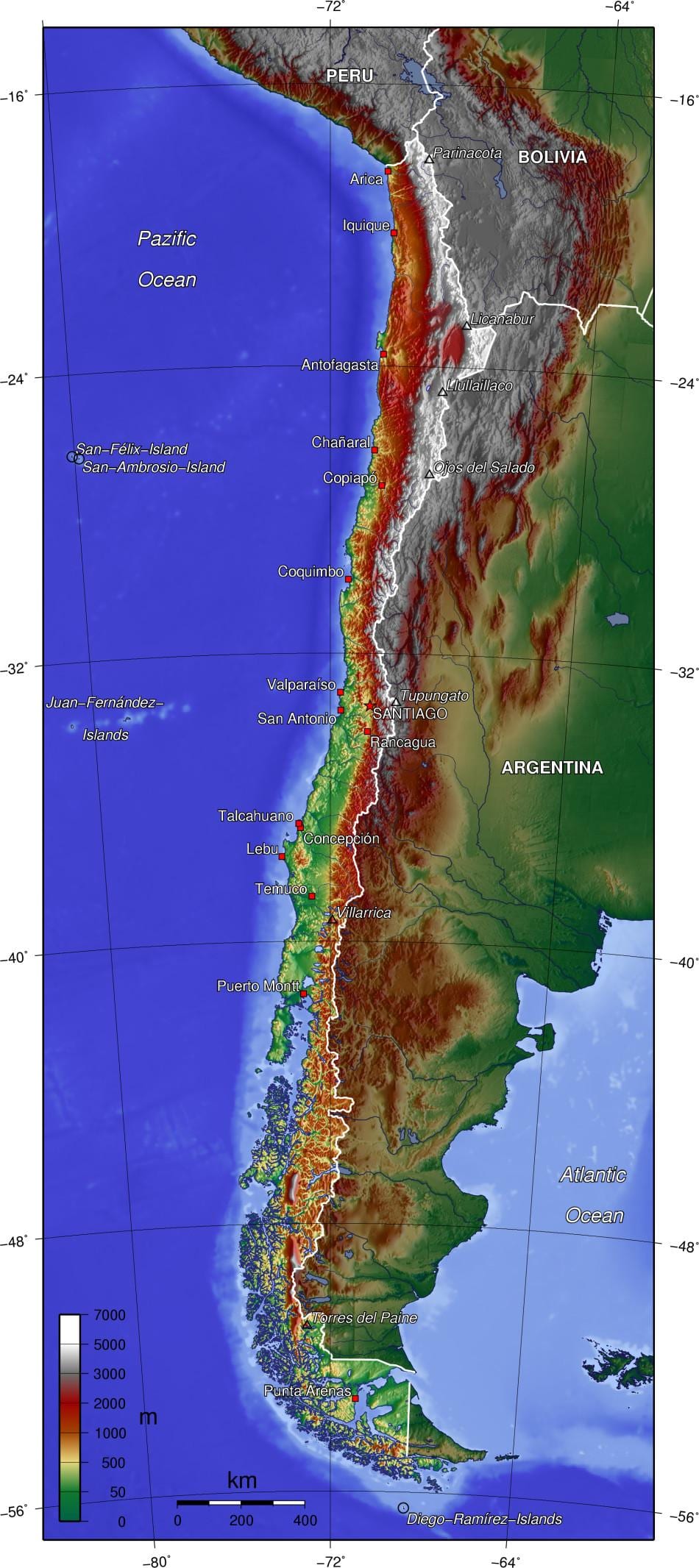 mendi Txile mapa