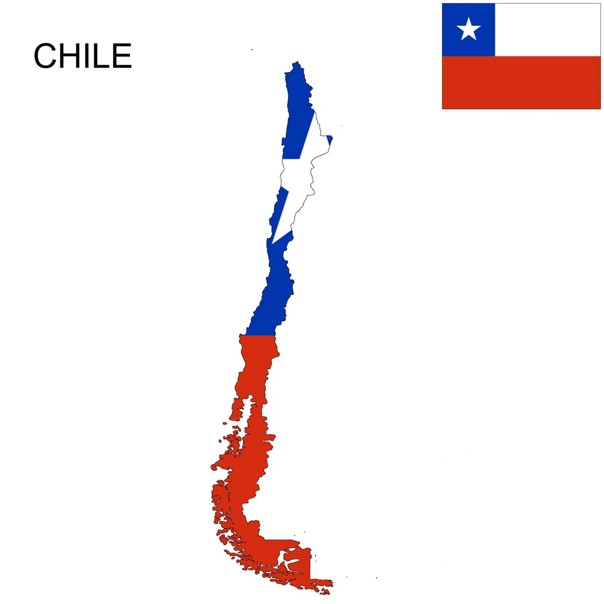 Txileko bandera mapa