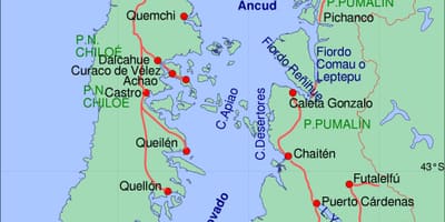 Mapa chiloe Chile