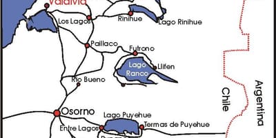 Mapa lake district Chile