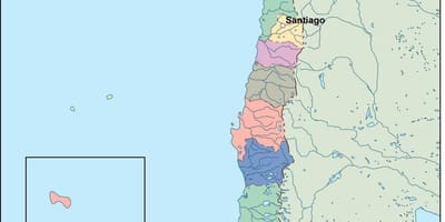 Mapa Txile bektorea