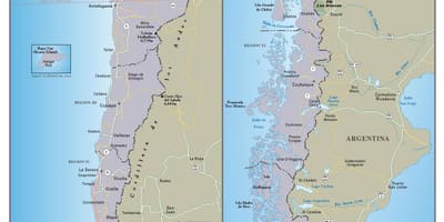 Mapa Txile bidaia